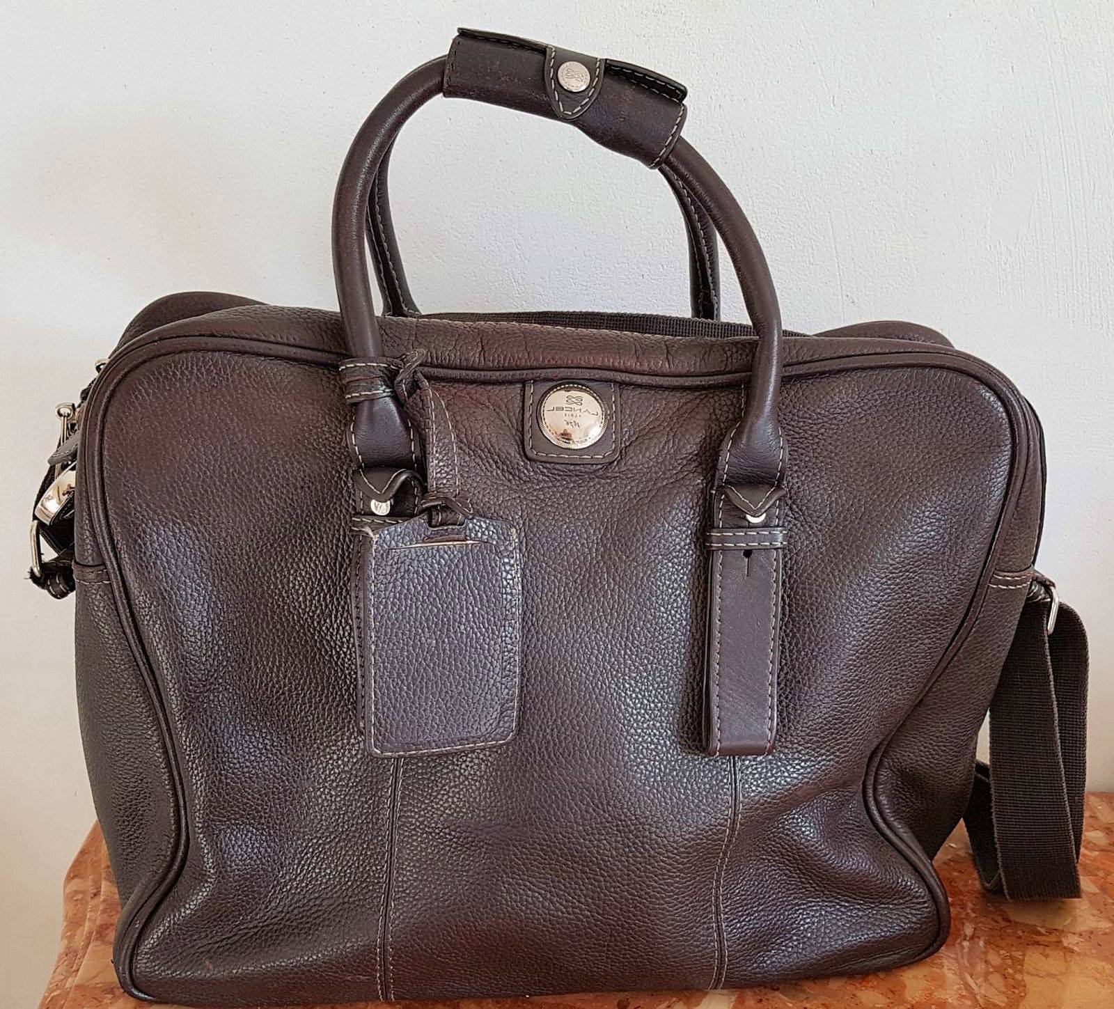 Sac de voyage cabine Lancel en cuir grainé