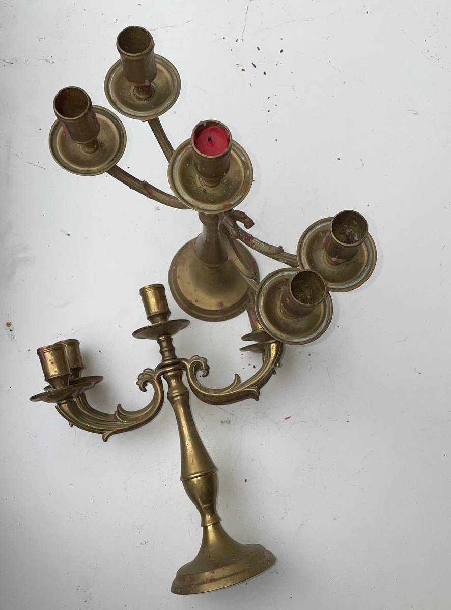 2 Bougeoires à 4 branches pliables