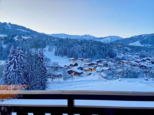 Loue bel appartement vue imprenable sur Megève - 2 chambres, 4 couchages