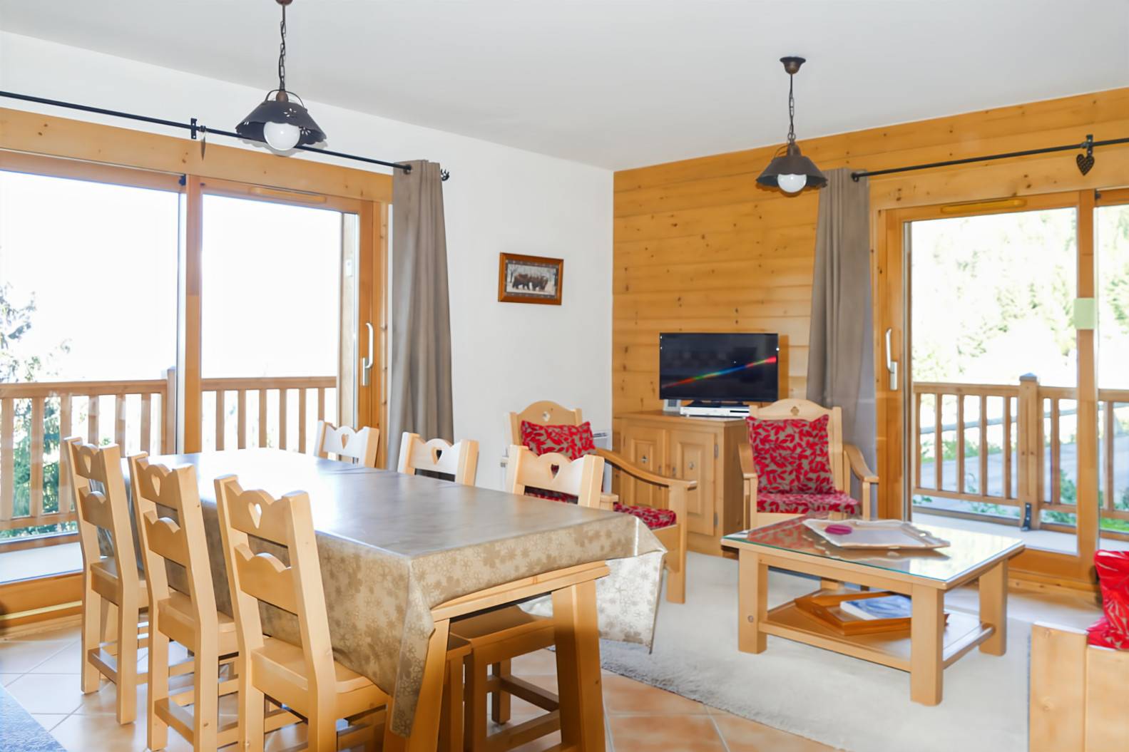 Loue appartement pied des pistes, vue Mont Blanc - 6 couchages, 3 chambres - Arcs 1800  (73)