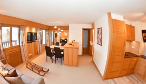 Loue studio 37m², 4 couchages à Megève Mt d’Arbois (74), 350m des pistes