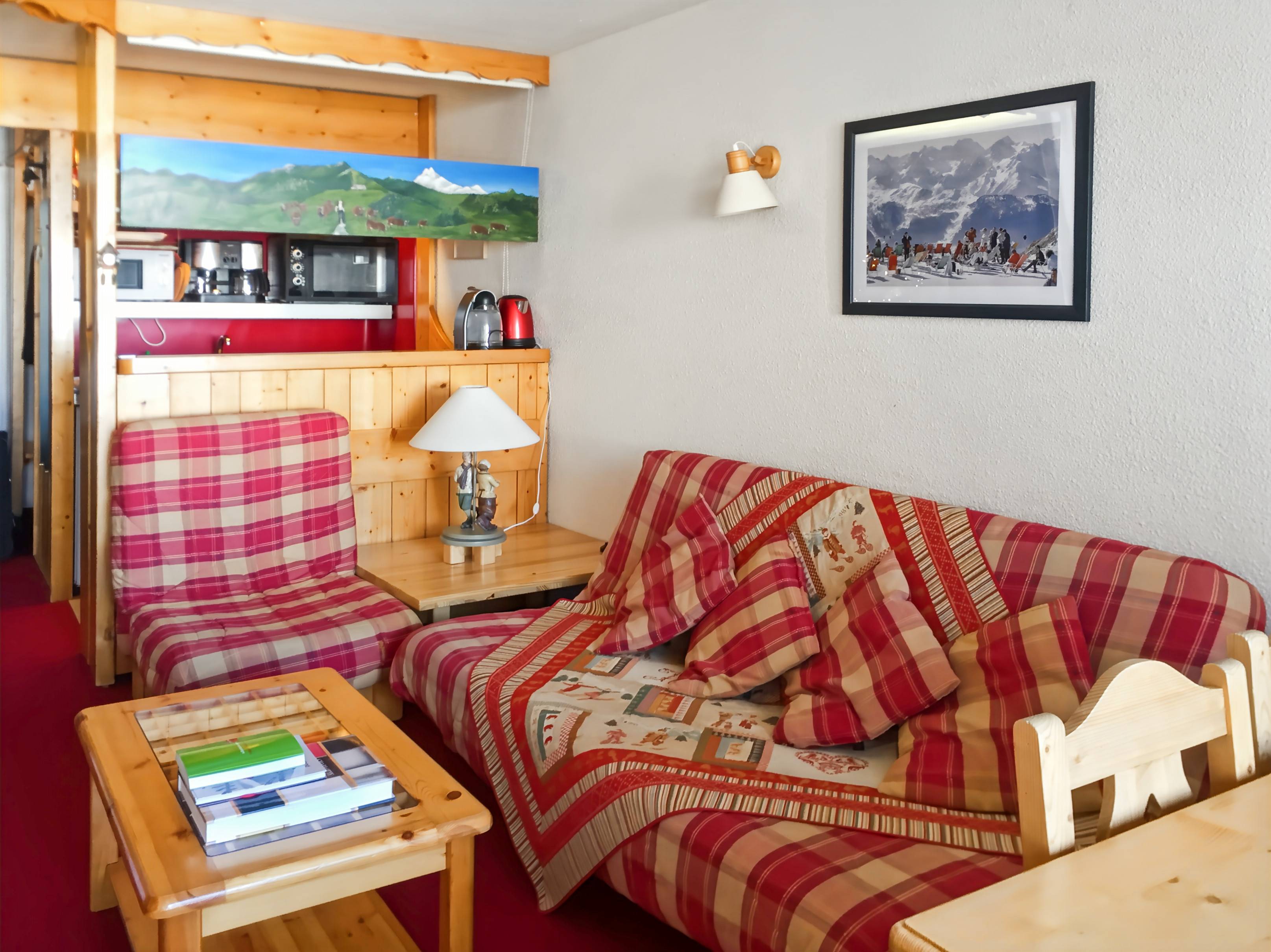 Loue appartement de charme centre des Arcs 1800 - 5 couchages - parking